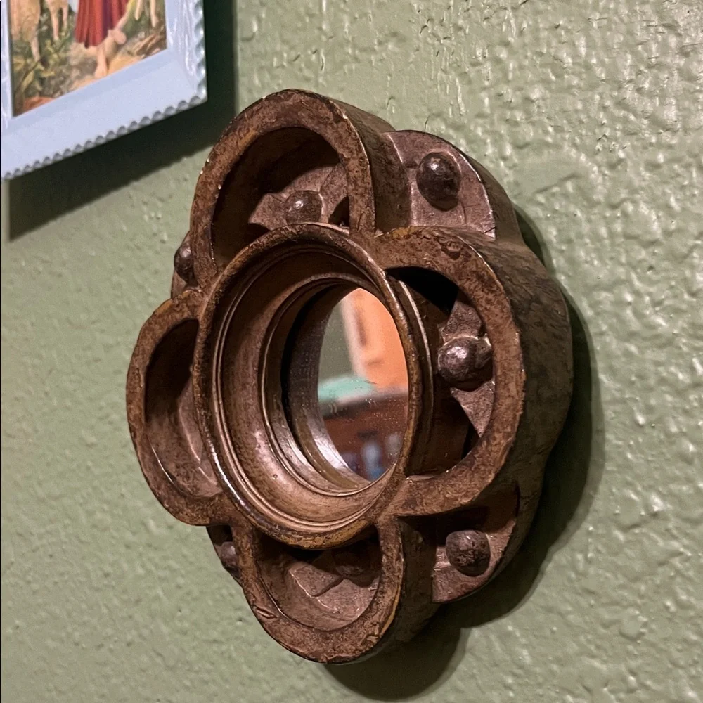 Vintage Celtic Circle Wall Mirror Mid Century Modern